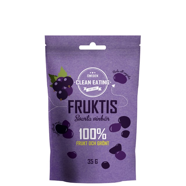 Clean Eating Fruktis Svarta Vinbär 35g