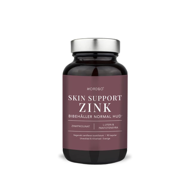 Nordbo Skin Support Zink, 90 kap