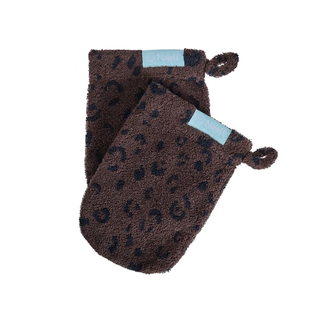Najell Tvättlappar Leopard Brown 2 st