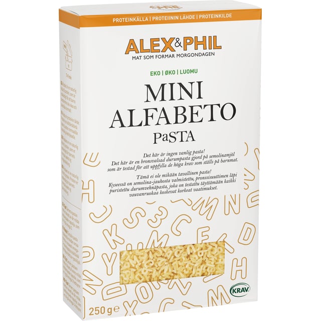 Alex & Phil Mini Alfabeto Pasta 1-3 år 250g