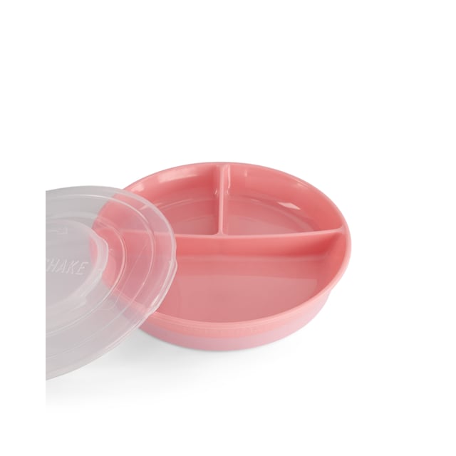 Twistshake Delad Tallrik Pastell Babyrosa