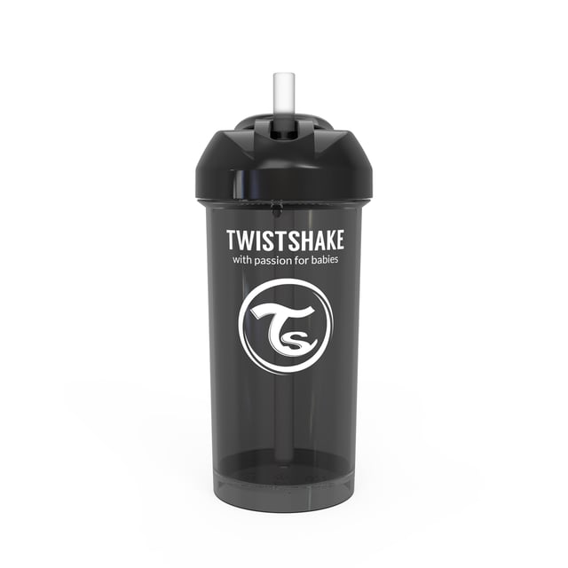 Twistshake Straw Cup Pastellsvart 360 ml