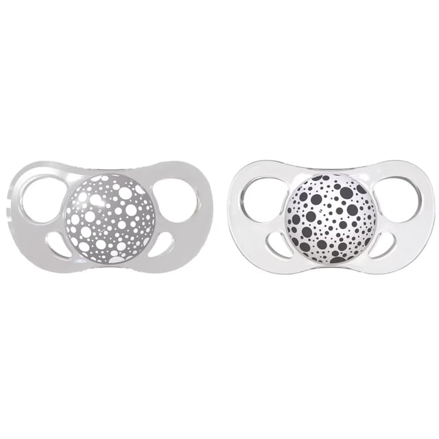 Twistshake 2x Pacifier 6+m Pastel Grey White
