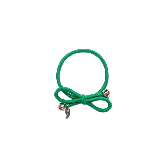 IA BON Hair Tie Gold Bead Kelly Green 1 st