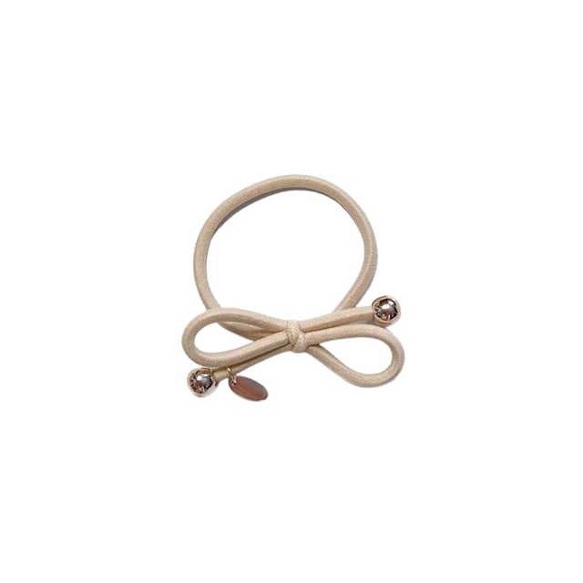 IA BON Hair Tie Gold Bead Beige 1 st