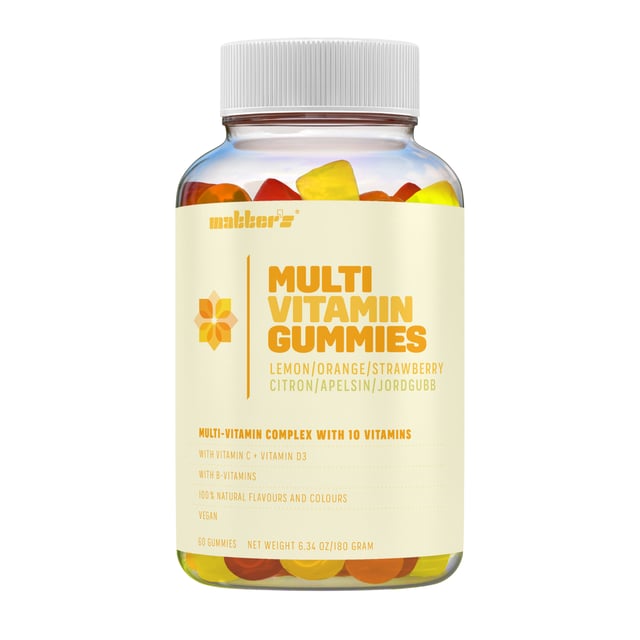 Matters Multivitamin Gummies D3+C+E & B12 Citron/Apelsin/Jordgubb 60 tuggtabletter