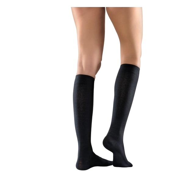 Mabs Cotton Knee Wide Stödstrumpor Black M