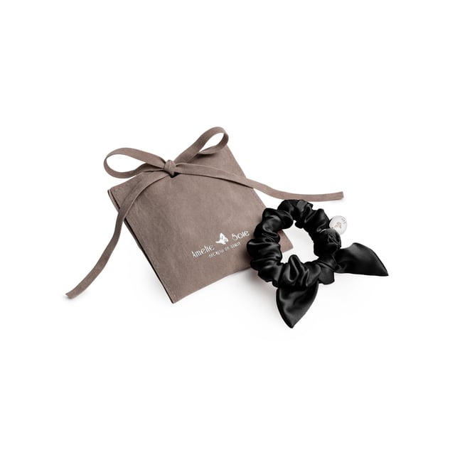 Amelie Soie Silk Bow Black 1 st