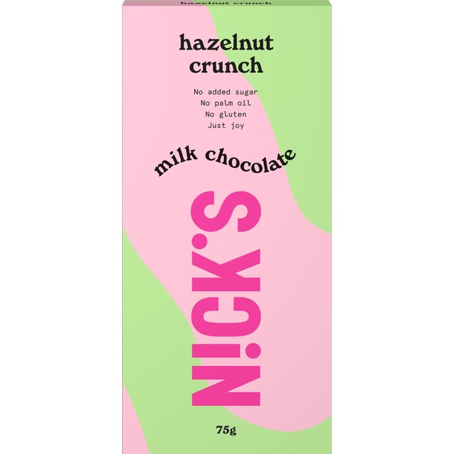 Nick's Hazelnut Crunch Milk Chocolate 75g
