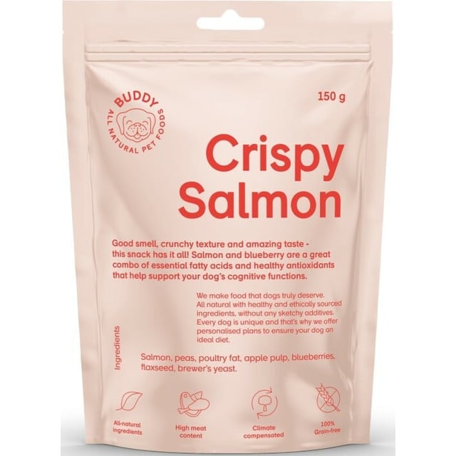 BUDDY Crispy Salmon Hundgodis 150 g