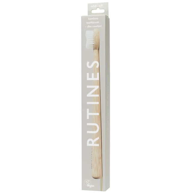 Rutines Slim Comfort Bambutandborste Naturell Soft 1 st