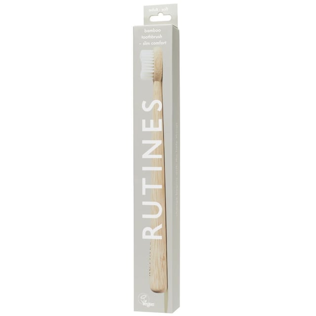 Rutines Slim Comfort Bambutandborste Naturell Soft 1 st