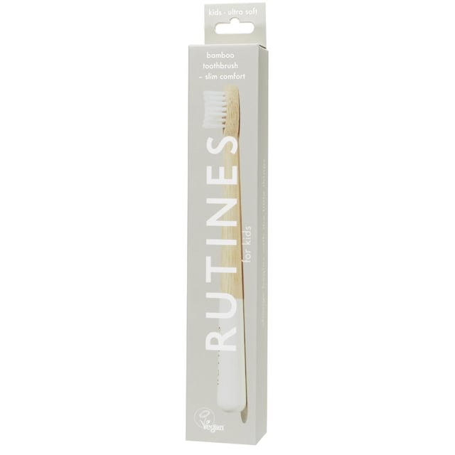 Rutines Slim Comfort Barntandborste Bambu Vit Ultra Soft för barn 1 st