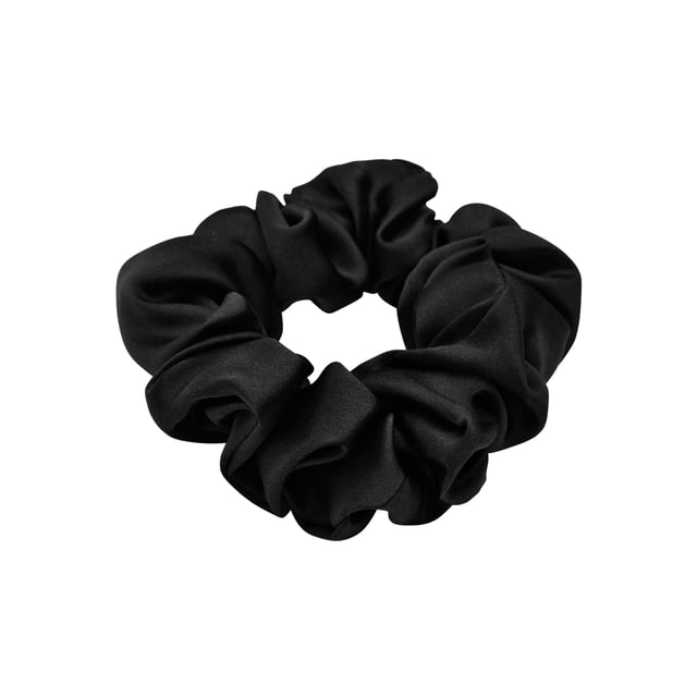 LENOITES Mulberry Silk Scrunchie Black 1 st
