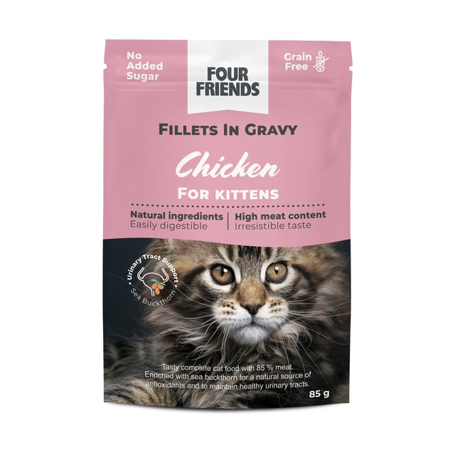 FourFriends Kitten Chicken in Gravy Pouch 85 g