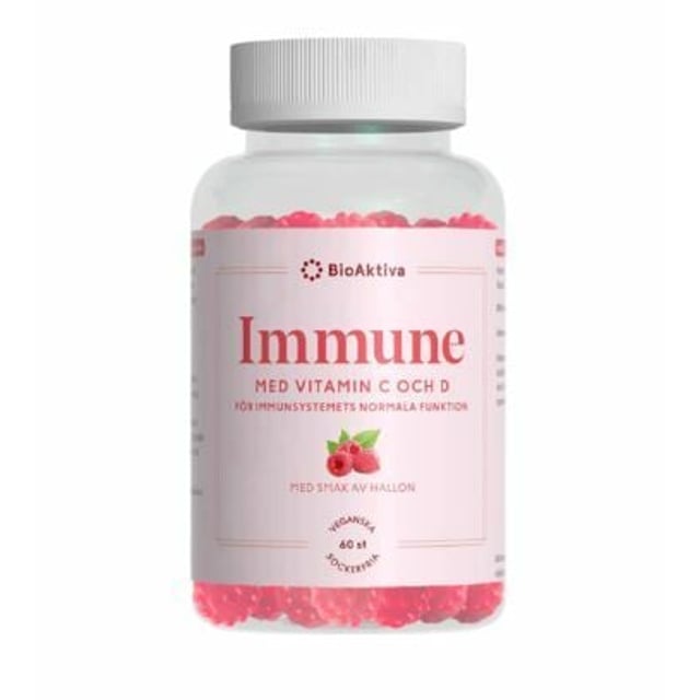 BioAktiva Immune Vitamin C & D 60 tuggtabletter