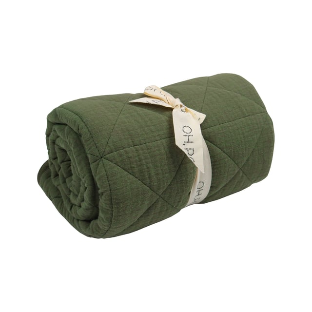 Oh, Poppy! Alba Quiltet Blanket Forest Green 1 st