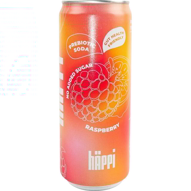 hÄppi Prebiotisk Läsk Hallon 330 ml