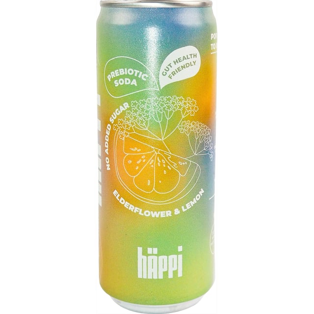 hÄppi Prebiotisk Läsk Fläder & Citron 330 ml