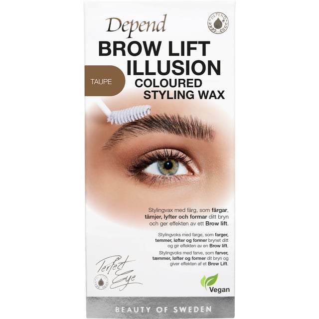 Depend Brow Lift Illusion Colored Styling Vax Taupe 1 st