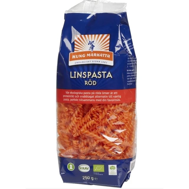 Kung Markatta Röd Linspasta 250g