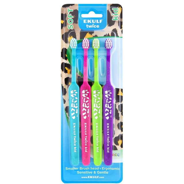 EKULF Tandborste kid 4-pack