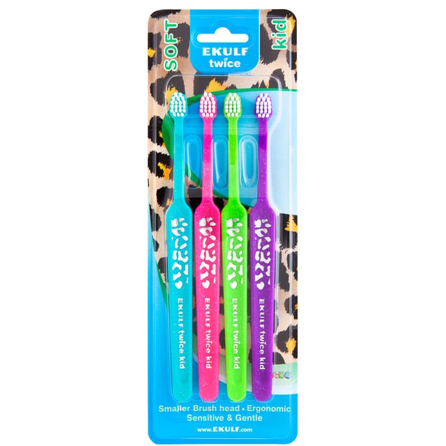 EKULF Tandborste kid 4-pack