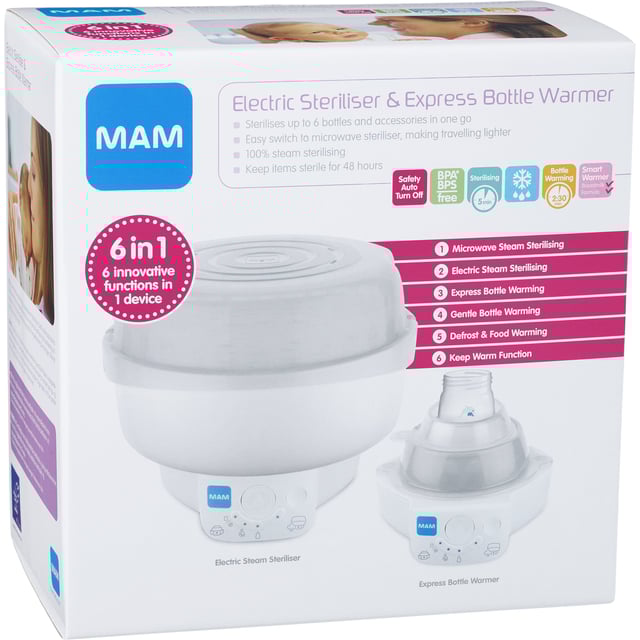 MAM 6 in 1 Steriliser & Bottle Warmer 1 set