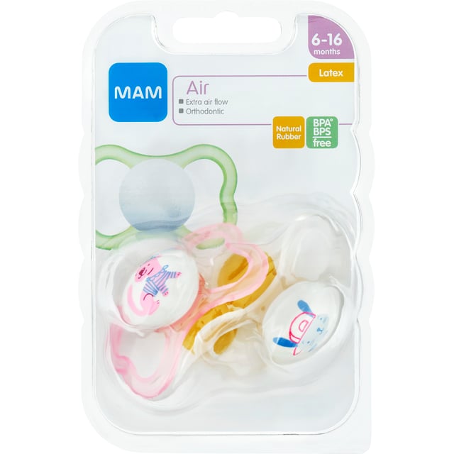 MAM Air Nappar 6-16 Månader Latex 2 st - Olika färger