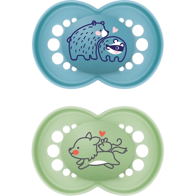 MAM Original 6-16 månader Silk Blå 2-pack