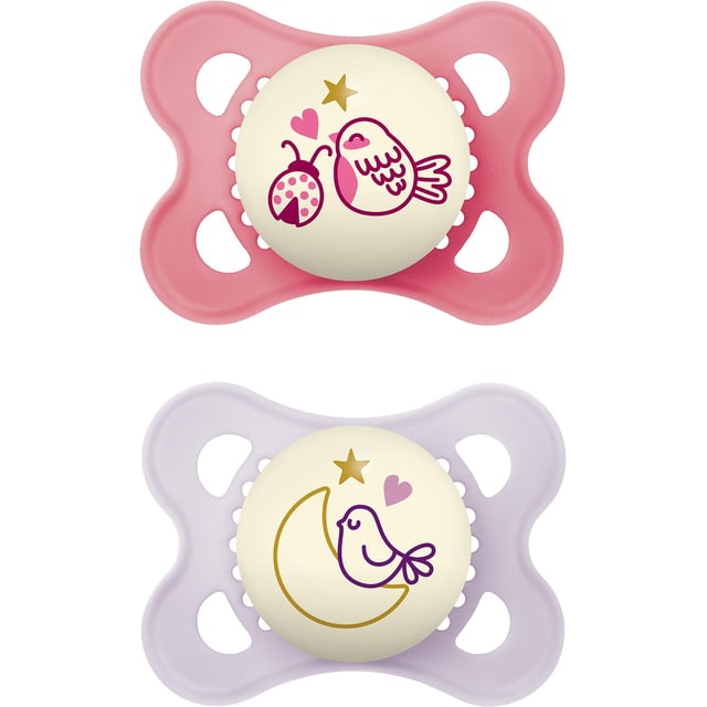 MAM Original Night 0-6 månader Rosa 2-pack
