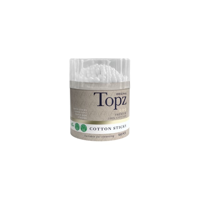 Topz Bomullspinnar Premium 100 st