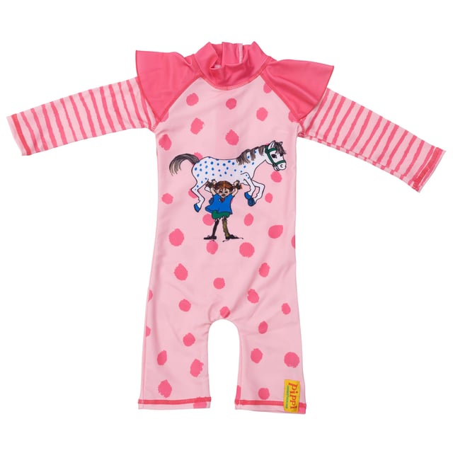 Swimpy Pippi UV-Dräkt Rosa Stl 86-92