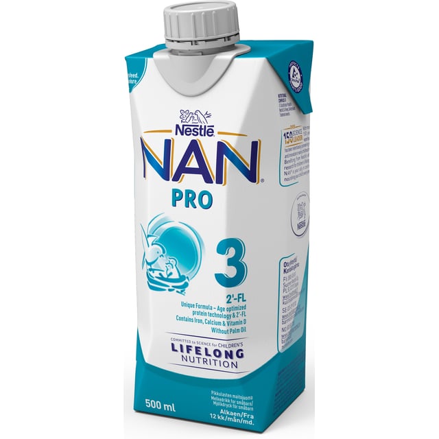Nestlé NAN PRO 3 Drickfärdig Mjölkdryck 500 ml