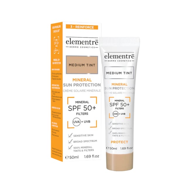 Elementre Mineral Sun Protection SPF50+ Medium 50ml