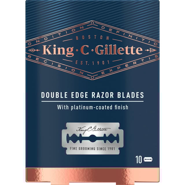 Gilette King C. Gillette Säkerhetsrakblad 10 st