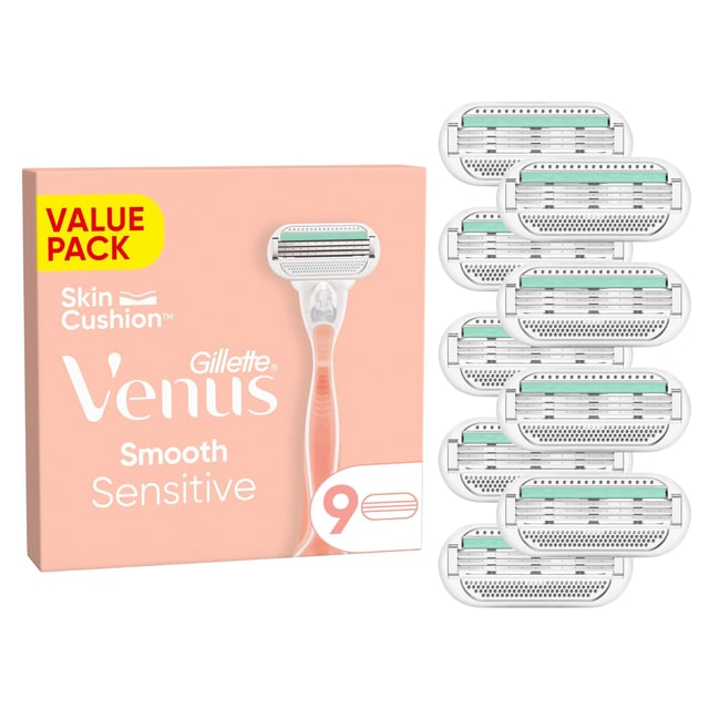 Gilette VenusSmooth Sensitive Rakblad 9 st