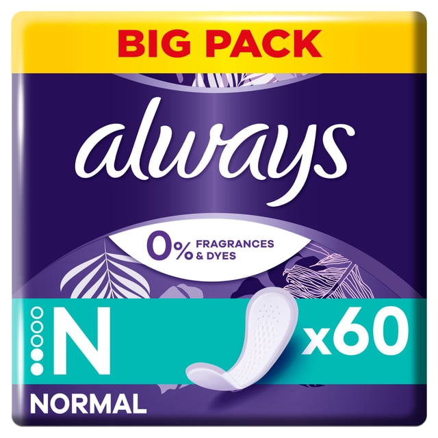 Always Dailies Normal Fresh & Protect Trosskydd 60 st