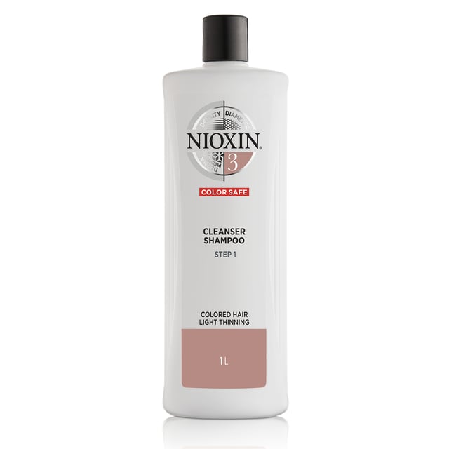 NIOXIN Hair System 3 Cleanser Shampoo (Fint & tunt färgat hår) 1000 ml