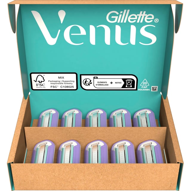 Gilette Venus Deluxe Smooth Swirl Rakblad 10 st