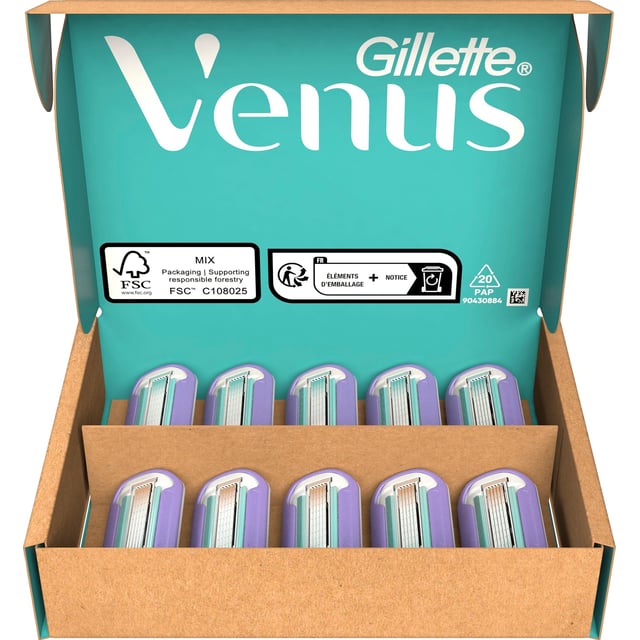 Gilette Venus Deluxe Smooth Swirl Rakblad 10 st