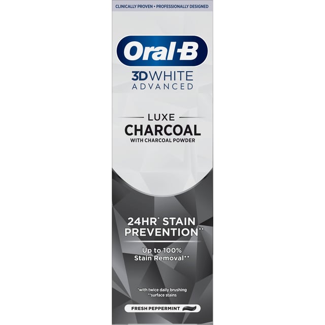 Oral-B 3DWhite Advanced Luxe Charcoal Tandkräm 75 ml