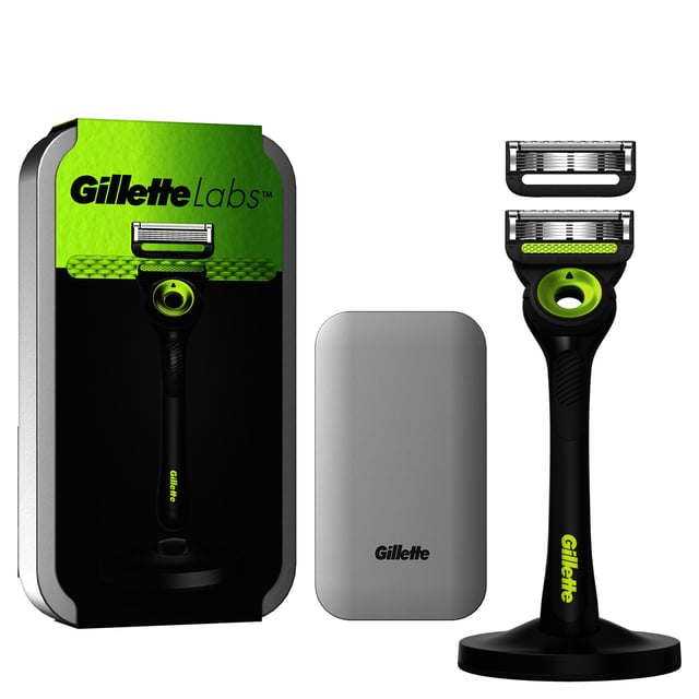 Gillette Labs rakhyvel med Exfoliating Bar, 2 rakblad