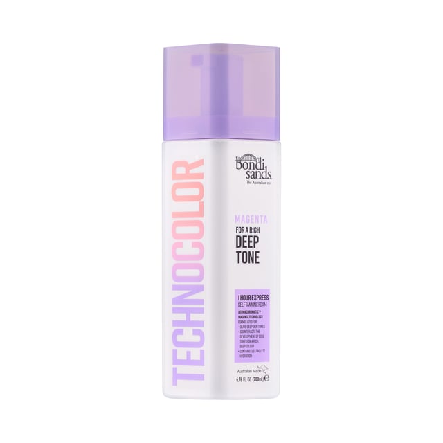 Bondi Sands Technocolor 1 Hour Express Self Tanning Foam Magenta Deep Tone 200 ml