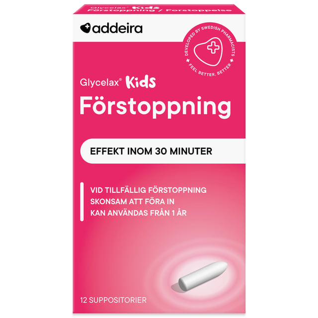 addeira Glycelax Kids Förstoppning 12 suppositorium