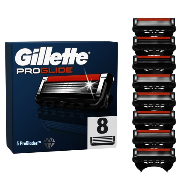 Gillette ProGlide rakblad för män, 8 st