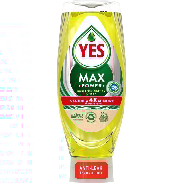 YES MaxPower Diskmedel Citron 650 ml