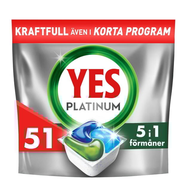Yes Platinum All In One Maskindiskmedel, 51 Diskmaskintabletter