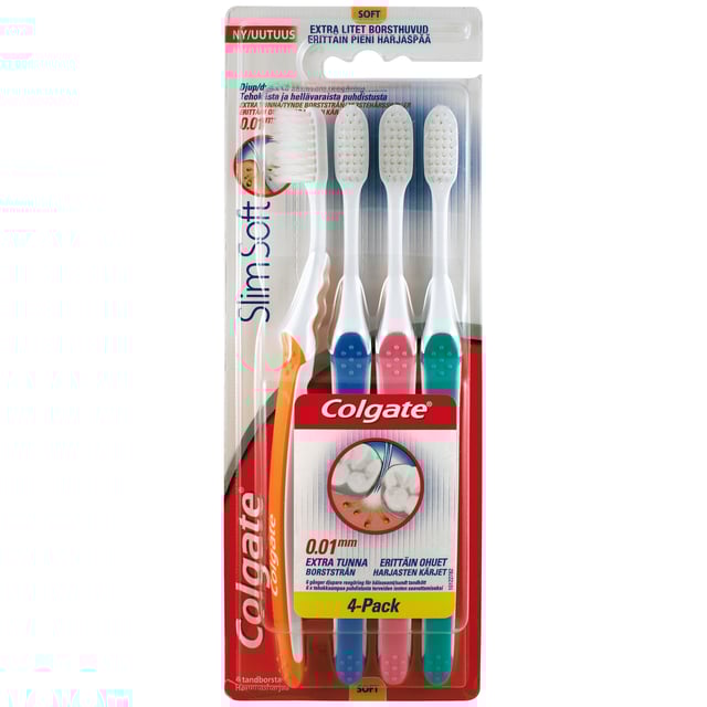 Colgate Tandborste slim soft 4 st