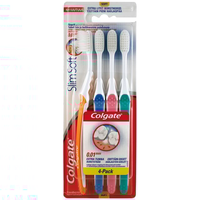 Colgate Tandborste slim soft 4 st